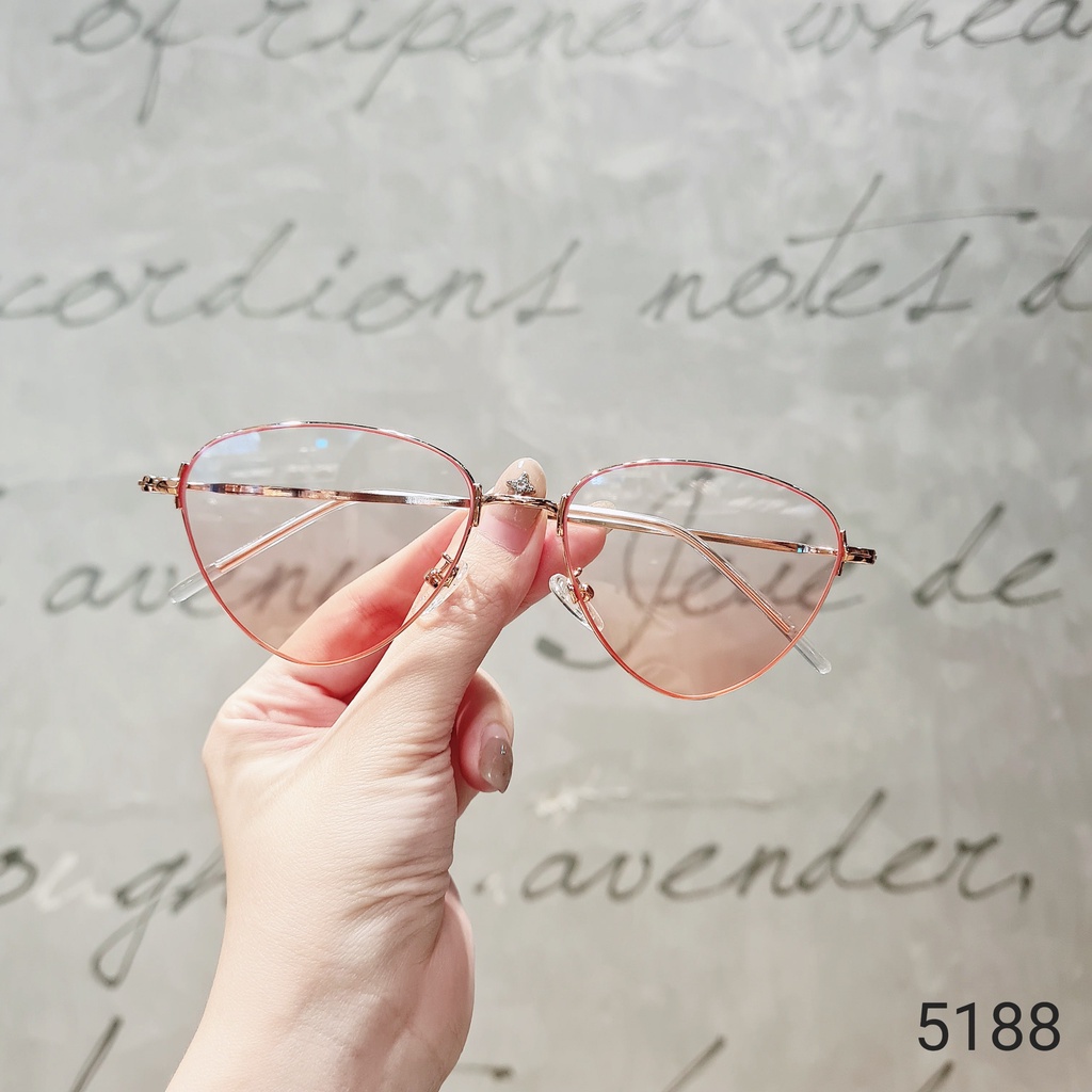 Kính mát nữ LILYEYEWEAR mắt mèo chống UV400 kim loại cao cấp màu sắc thời trang 5188