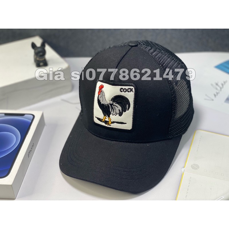 Nón kết lưỡi trai phối lưới mạc vuông gà mạc vuông thời trang