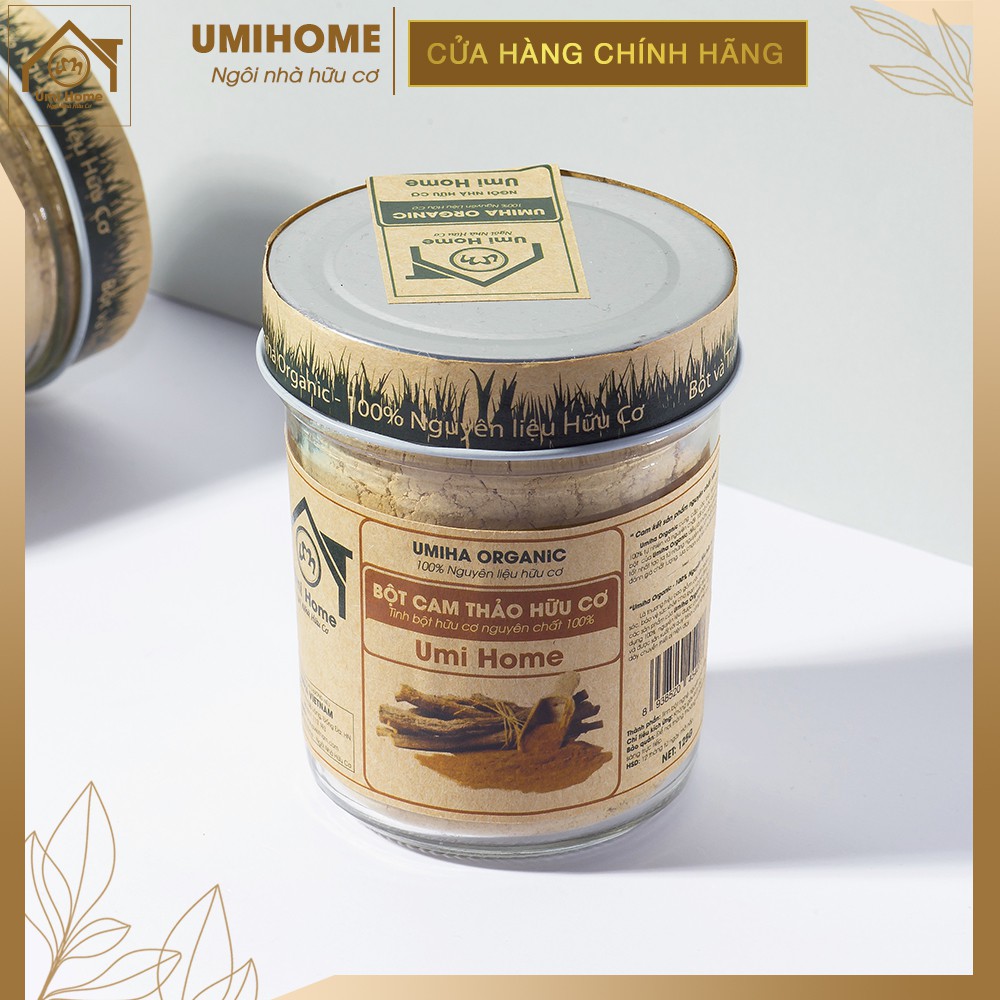 Bột Cam Thảo đắp mặt hữu cơ UMIHOME nguyên chất | Licorice Powder 100% Organic 135G