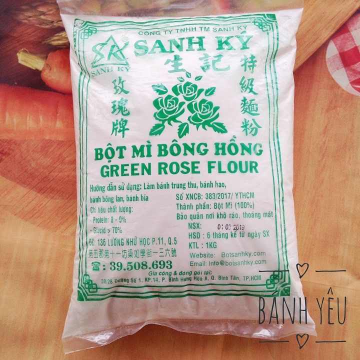 Bột mì Bông Hồng Xanh - Sanh Ký 1kg - NL55