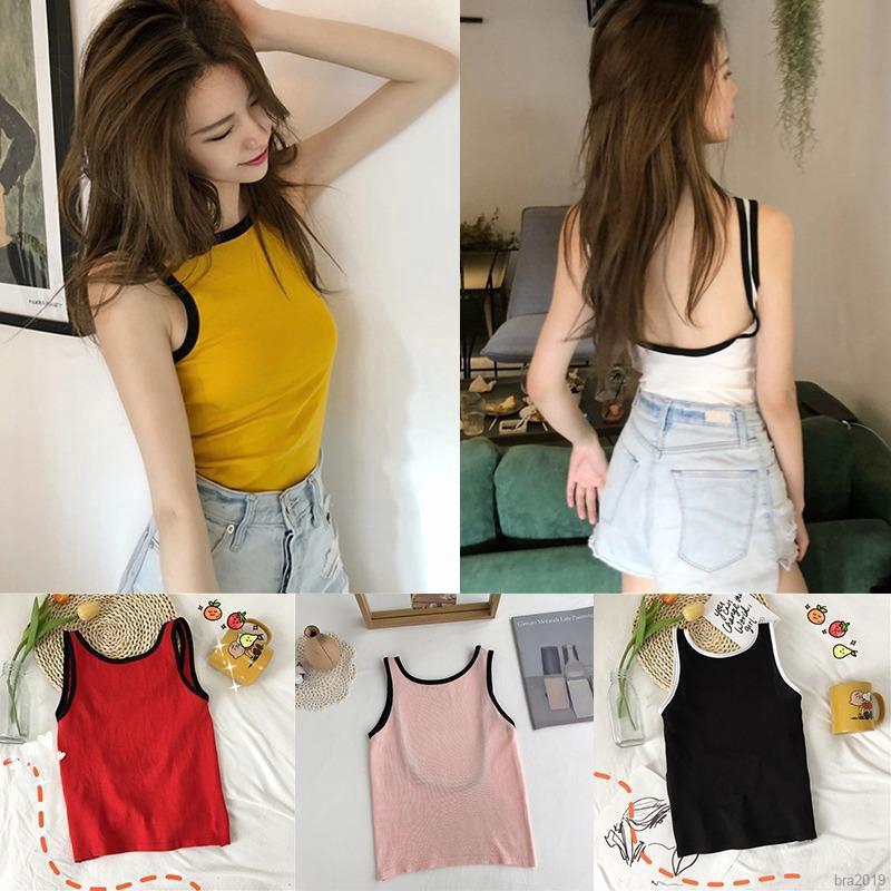 Áo Tank Top Không Tay Màu Trơn Gợi Cảm Thời Trang Cho Phụ Nữ | WebRaoVat - webraovat.net.vn