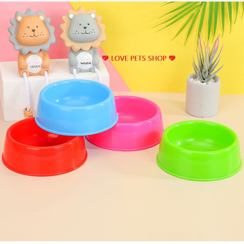 CHÉN ĂN CHO CHÓ MÈO, BÁT ĂN ĐƠN CHO CHÓ MÈO BẰNG NHỰA (MẪU MỚI) - LOVE PETS SHOP