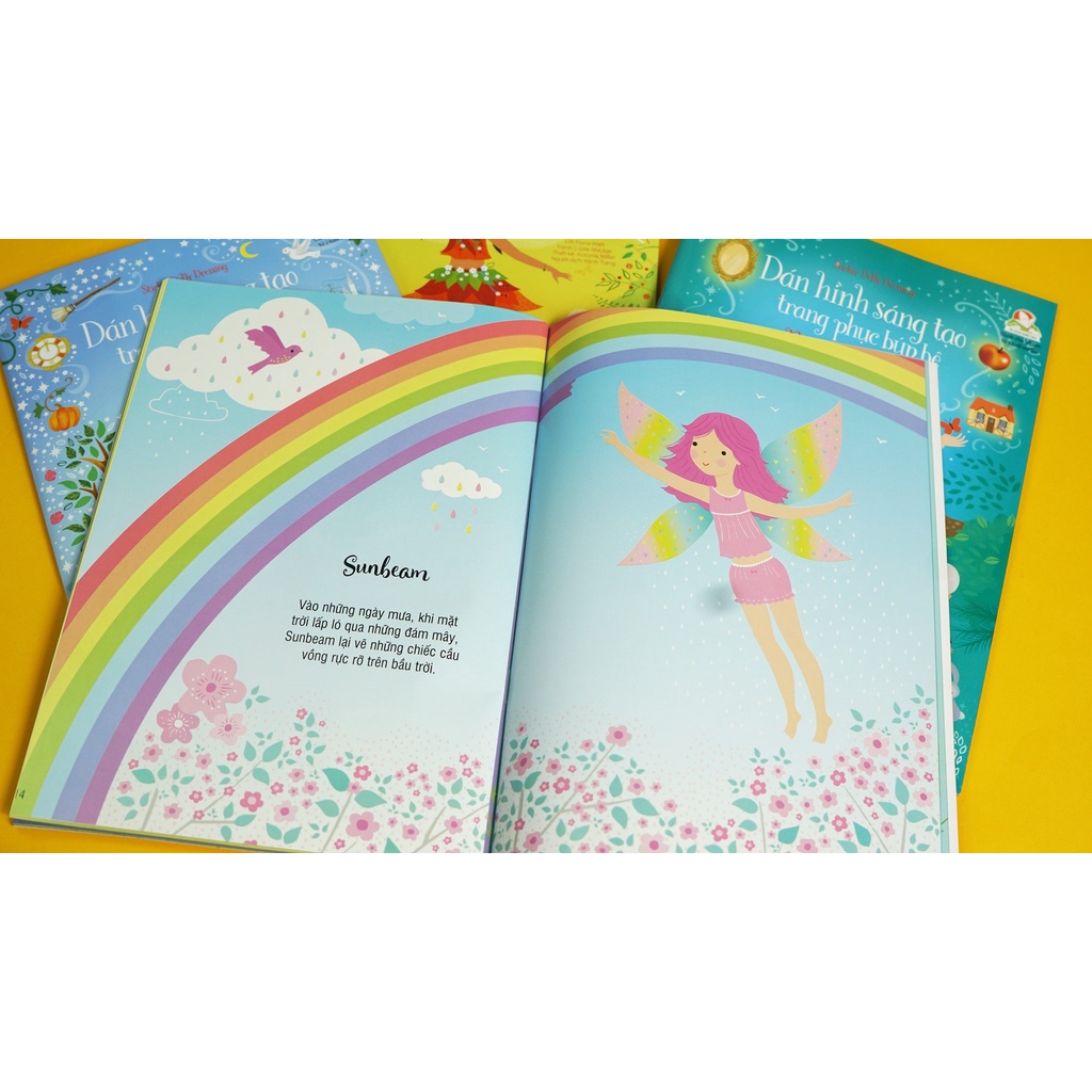 SÁCH - Combo 1 :Dán hình sáng tạo trang phục búp bê (4 cuốn)
