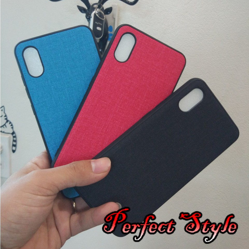 Ốp lưng Xiaomi Mi 8 pro họa tiết vải Jean cao cấp