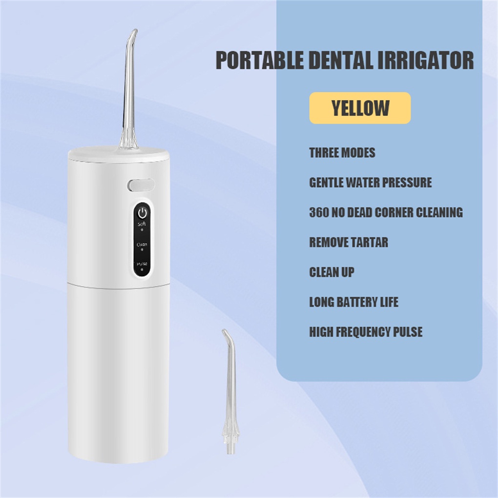 [Hàng mới về] Máy tăm nước điện 280ML loại bỏ vết ố vôi răng 3 chế độ có thể sạc lại và điều chỉnh chống nước IPX7