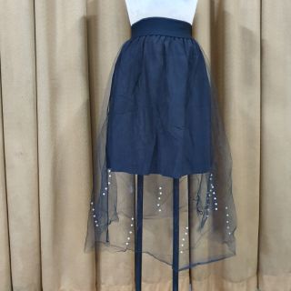Chân váy xòe lưới dài đính hạt phom 55kg