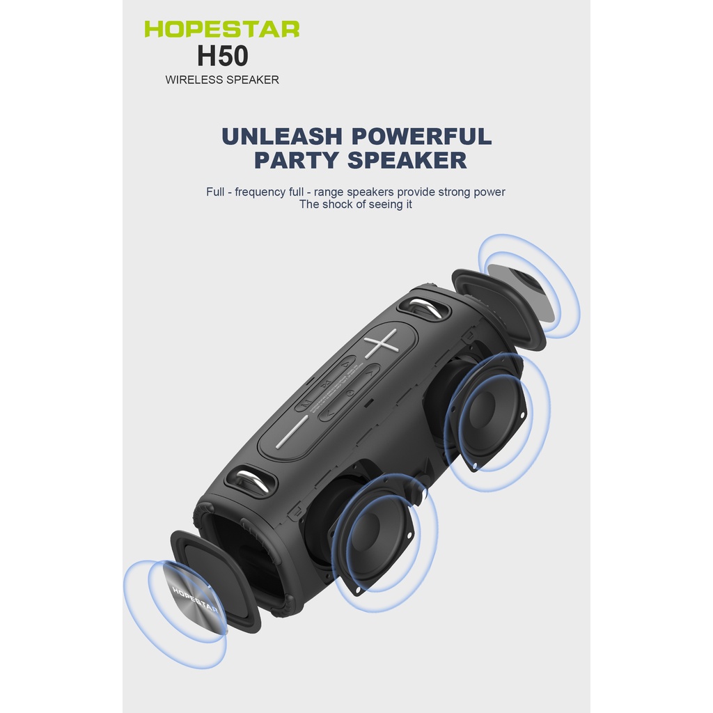 Loa Di Động HopeStar H50 Bluetooth  Chống nước - Chính hãng