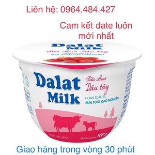 Sữa chua dâu tây Dalatmilk hộp 100g(Chỉ giao ở tp Hcm)