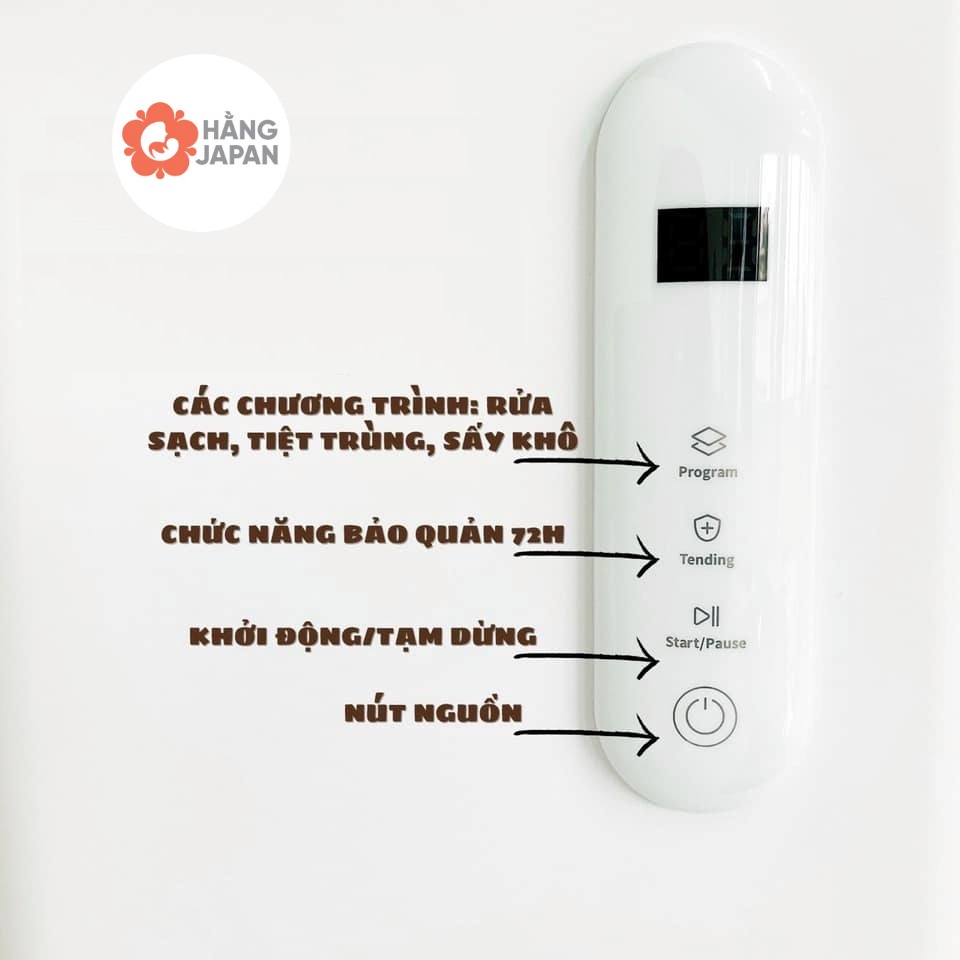 Máy rửa bình sữa thông minh Agii 02 ( rửa - tiệt trùng - sấy khô) - Bảo hành chính hãng
