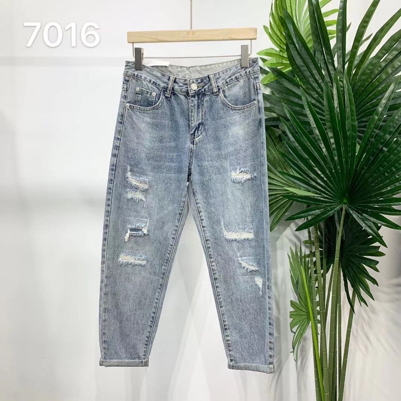 NEW Quần bò Jeans thụng - rách gối cực chất-Hàng Quảng Châu cao cấp