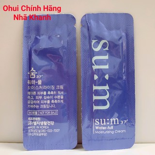 Gói kem cấp nước dưỡng căng bóng da Su:m37 Water Full dành cho da dầu 1ml - Nhã Khanh Ohui