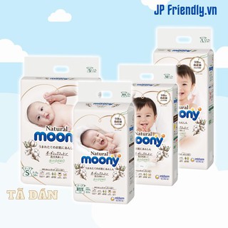 Moony Natural Nội Địa Chính Hãng - Bỉm Moony Dán/Quần Đủ Size NB63/S58/M48/L36/XL32