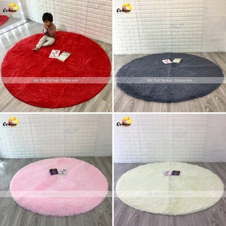 Thảm Lông Chụp HÌnh Đường Kính 1m6 Hình Tròn ( Hàng Dày, Đủ Màu)