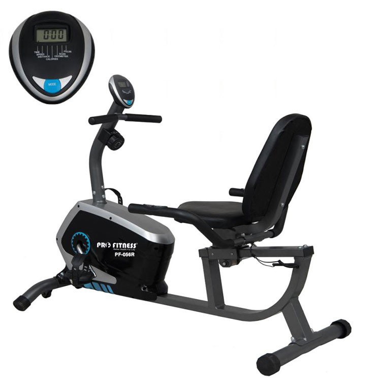 Xe đạp tập phục hồi chức năng Pro Fitness PF-56R màu đen ghi xám, kích thước 119x65x101cm