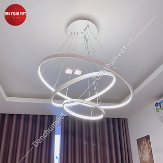 Đèn Thả 3 Vòng Led Hiện Đại thích hợp trang trí phòng khách, phòng ngủ, nhà hàng, khách sạn