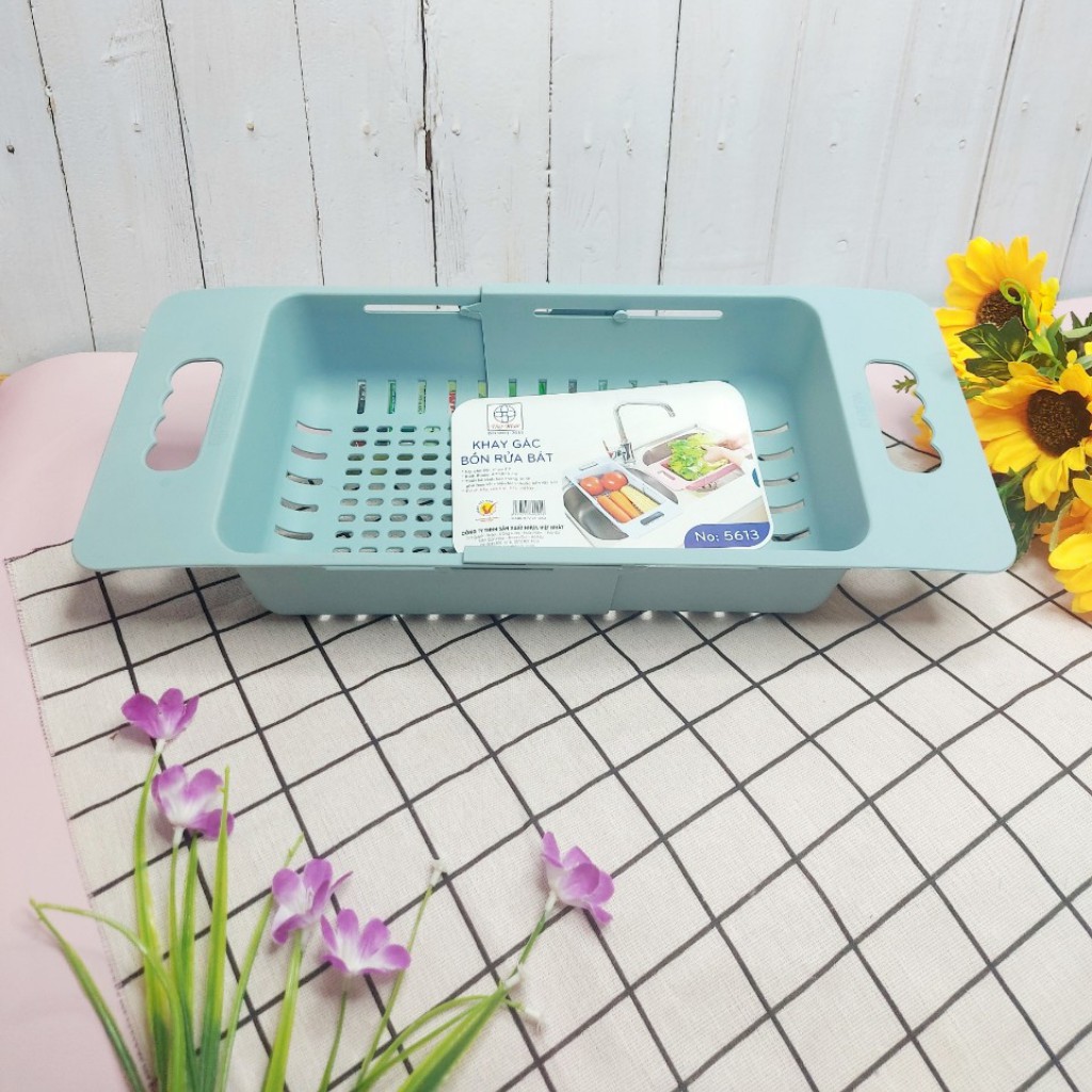 Rổ thoát nước gác bồn rửa chén thông minh đa năng đồ dùng nhà bếp
