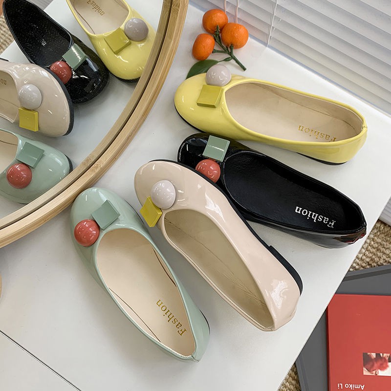 (ORDER) Giày búp bê ulzzang da bóng nhiều màu | BigBuy360 - bigbuy360.vn