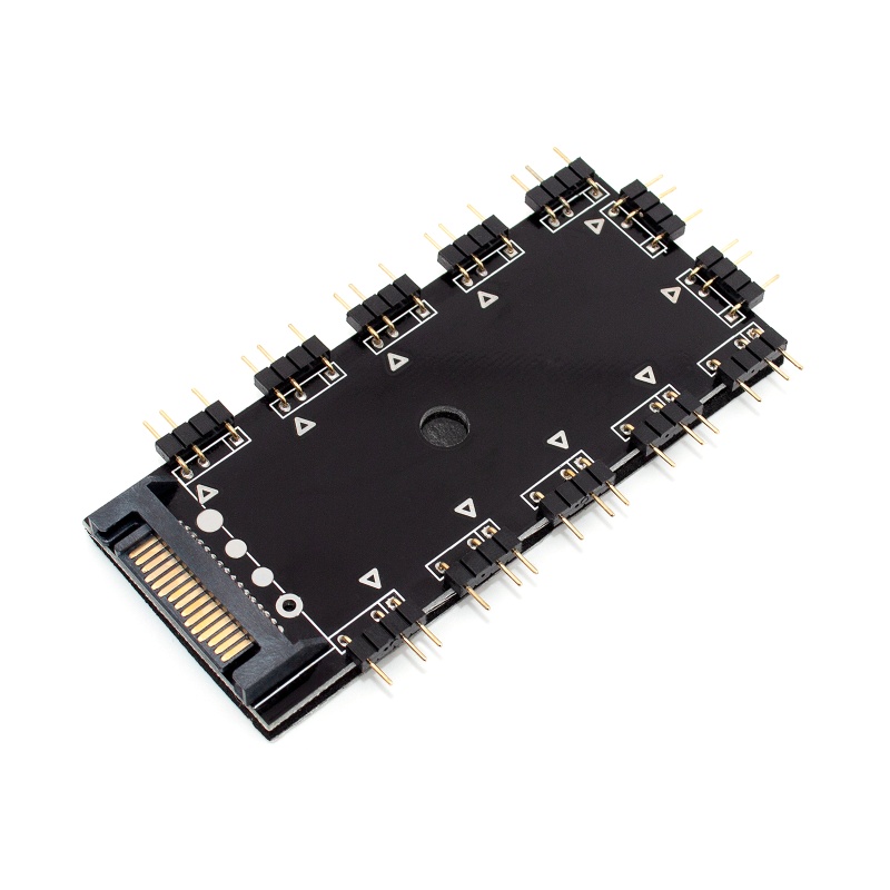 Hub Chia 12 Cổng 5V RGB Kèm Vỏ Bọc 3 Pin Và Điều Khiển Đèn LED Cho ASUS / MSI 5V 3Pin