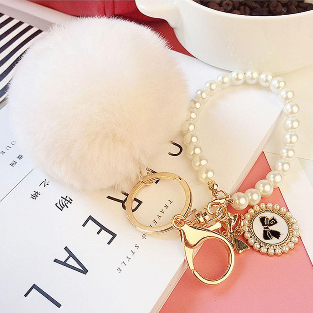 LANFY Móc Khóa Lông Thỏ Mềm Mại Xinh Xắn
