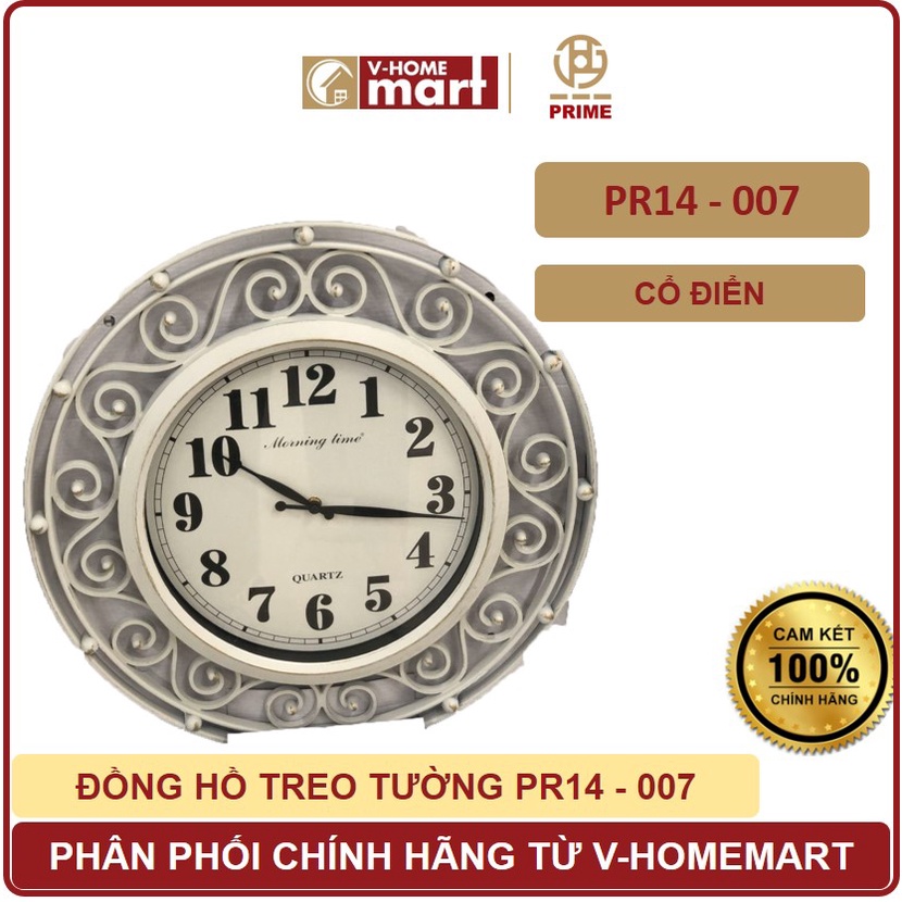 Đồng hồ treo tường thương hiệu Prime mã PR14-007 sang trọng, phù hợp để trang trí - Phân phối chính hãng bởi Vhomemart