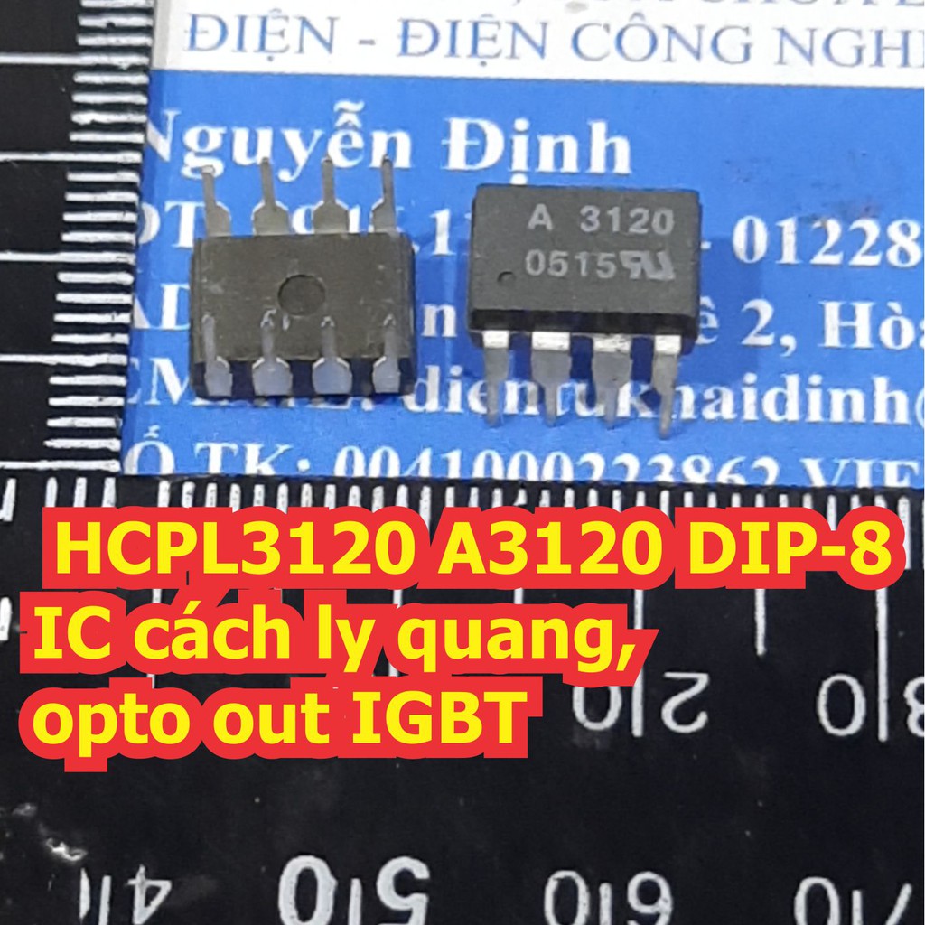 HCPL3120 A3120 SOP-8 (chân dán) hoặc DIP-8 (chân cắm) OPTO cách ly quang, OUT IGBT kde1393