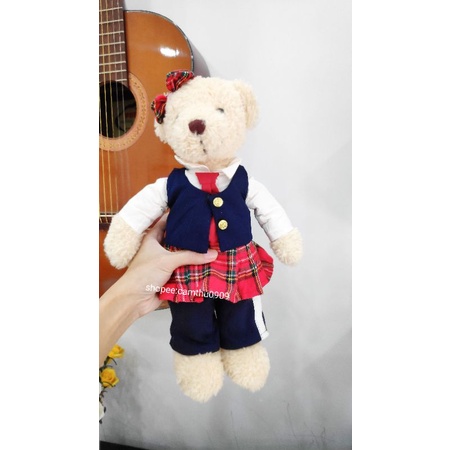 Gấu bông teddy museum mặc đồ siêu cưng- gấu bông museum hàn quốc nhiều mẫu đáng yêu