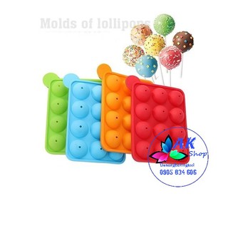 2501.390 KHUÔN SILICONE CAKEPOP 12 VIÊN TRÒN