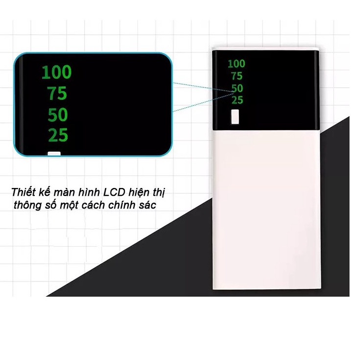 Sạc Dự Phòng 10000mAh Thế Hệ Mới Có Đèn LED Kiểu Dáng Nhỏ Gọn