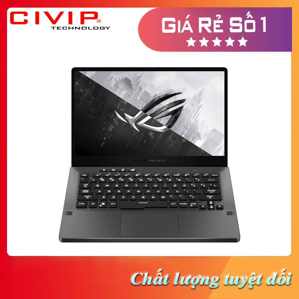 Laptop ASUS GA401II-HE019T (R7-4800HS/14.0 FHD/512G PCIE G3 SSD/DDR4 8G+8G/GTX 1650Ti-4GB GDDR6/76WHrs,1.kg/xám)