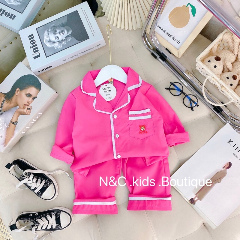 Bộ pijama thô đũi cực kute cho bé trai bé gái - BPTD