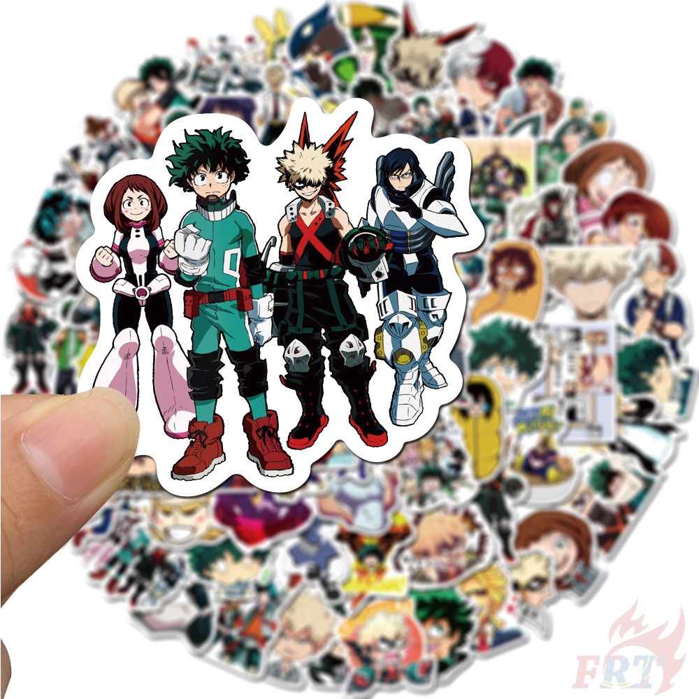 100Pcs/Set ❉ My Hero Academia Series C Stickers ❉ Midoriya Izuku Bakugou Katsuki Todoroki Shoto Anime Cartoon DIY Fashion Mixed Doodle Decals Stickers