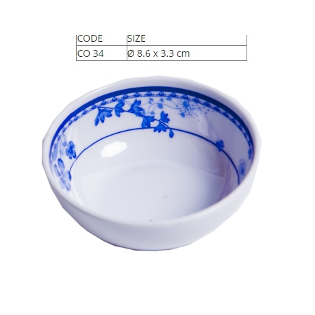 Chén Chấm Nhựa Melamine In Hoa