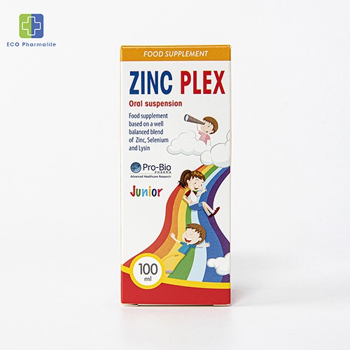 Siro ZinC Plex - Bổ sung Kẽm, Lysine, Selen giúp bé tăng sức đề kháng, ăn ngon miệng - Hộp 100ml