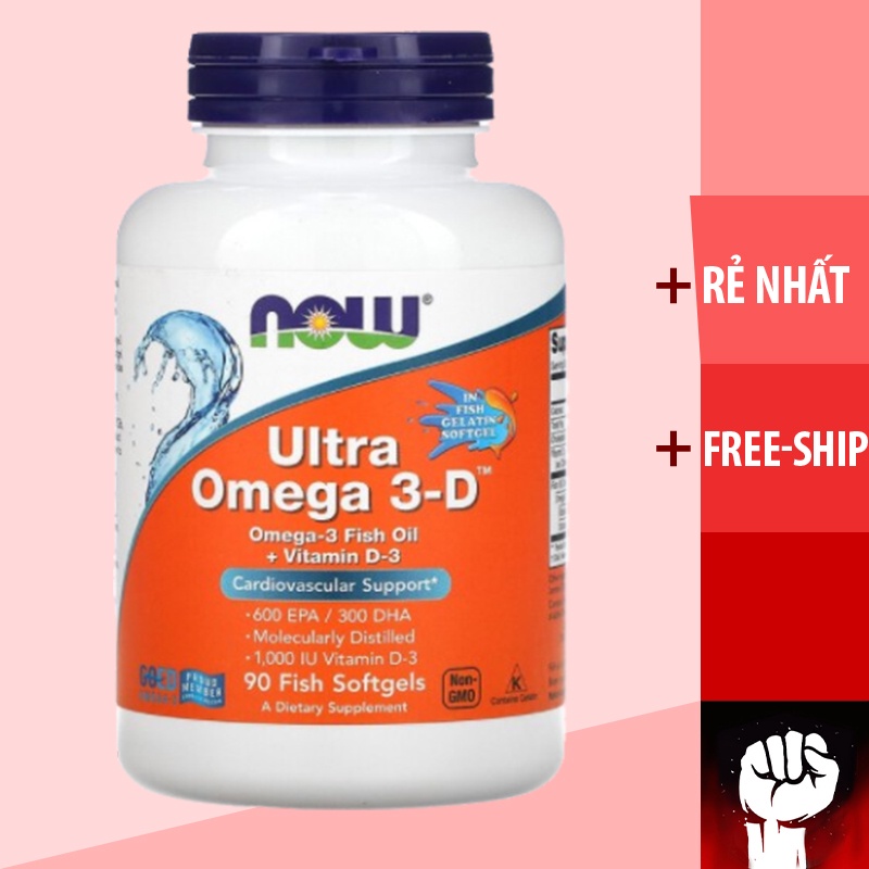 Ultra Omega 3-D | Dầu Cá Now Ultra Omega 3-D  - Vitamin Bổ Mắt Sáng Mắt -  Bổ Sung Vitamin D