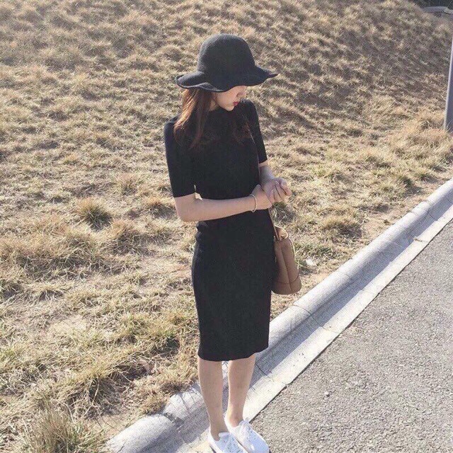 Váy body ôm dài tay tôn dáng