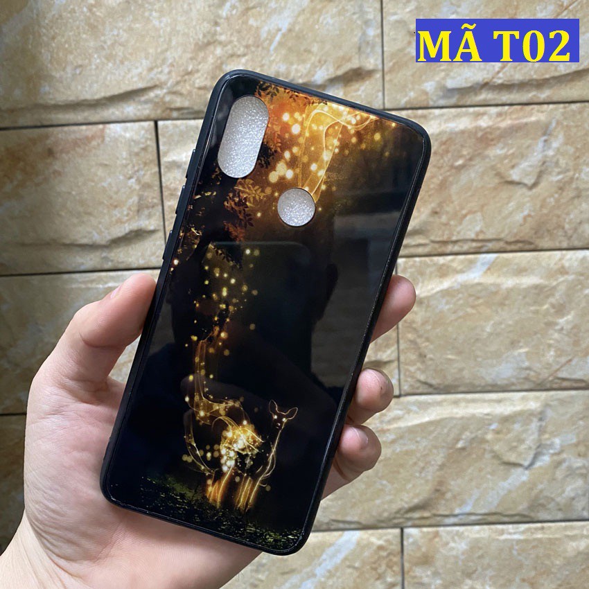 [Freeship] Ốp lưng Huawei nova 3i, Y9 2019 in hoa mặt kính chống trầy xước, case op dien thoai