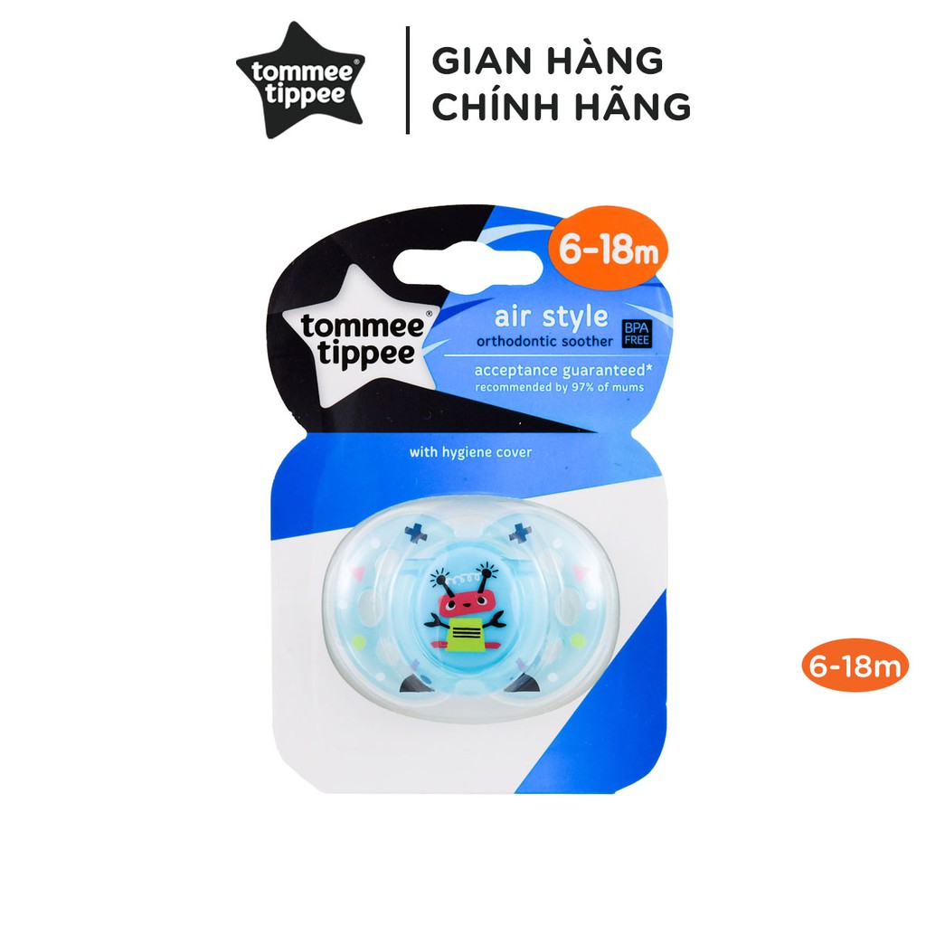 Ty ngậm silicon Tommee Tippee 6-18 tháng vỉ 1 cái