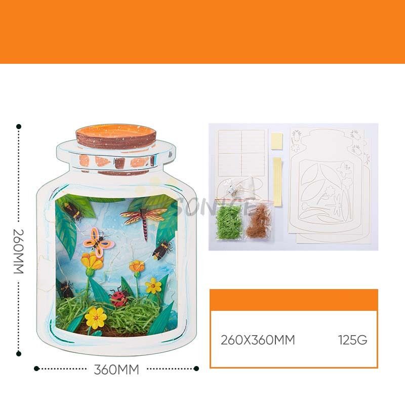Bộ Đồ Chơi Tô Màu Hình Bình Nước DIY Kèm Đèn Dành Cho Trẻ Em