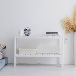 Kệ Giày Dép Gỗ Đa Năng Màu Trắng 2 Tầng 80cm - Kệ Gỗ Trang Trí Decor Màu Trắng