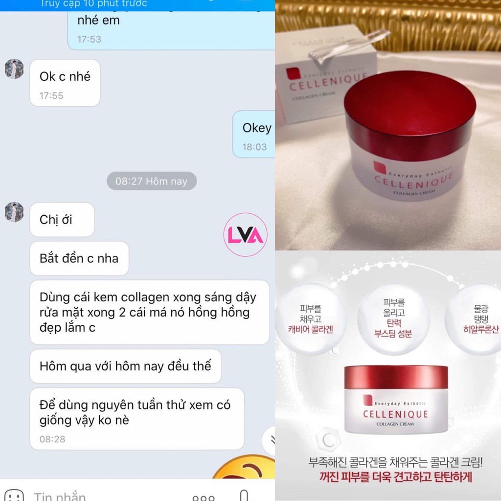 Cream Cellenique Collagen hỗ trợ nâng cơ, làm săn chắc da 50g