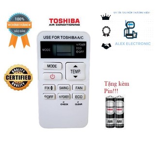 Điều khiển điều hòa Toshiba các dòng RAS-H10 RAS-H13 RAS-H18 1HP 1.5HP 2HP- Hàng tốt 100% Tặng kèm Pin!!!-Điện tử Alex