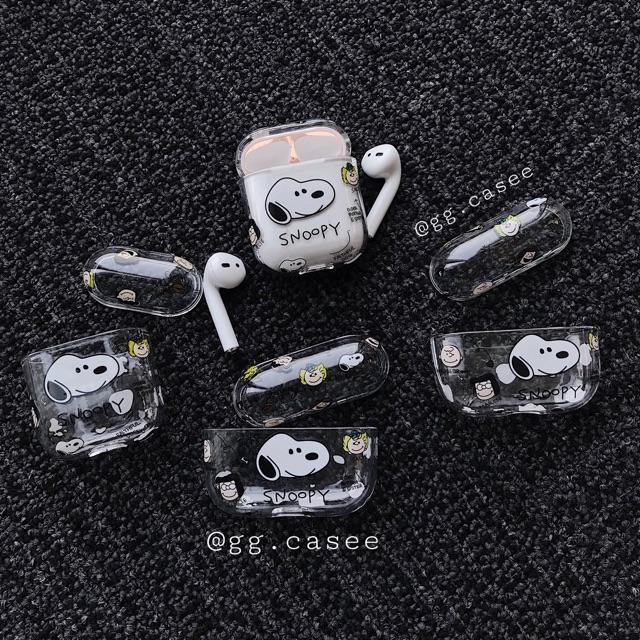 Ốp tai nghe airpods 1/2 và vỏ airpods pro nhựa snoopy dễ thương