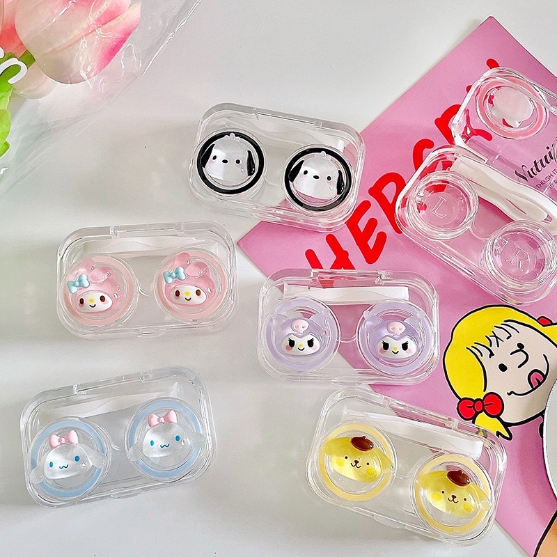 Khay Mini 3D Cinnamaroll Kuromi Hộp Trong - Case Đựng Lens