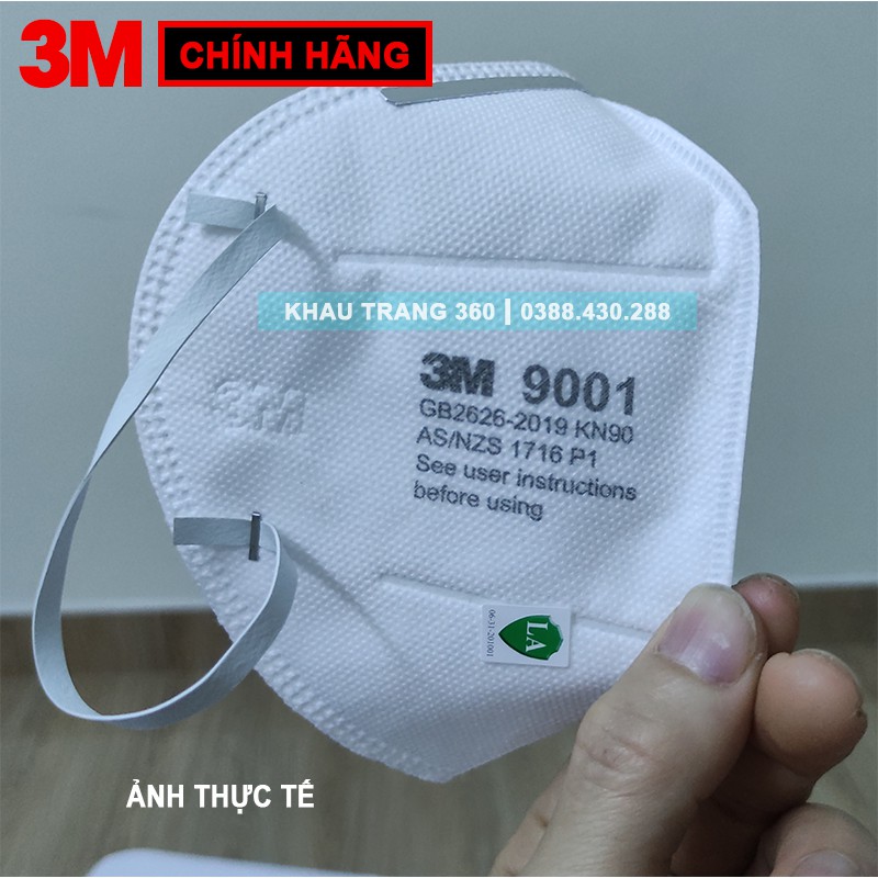 (1 Chiếc) Khẩu Trang 3M 9001 [Chính Hãng], Khẩu Trang Chống Bụi Mịn PM 0.3, PM 2.5, Vi Khuẩn.