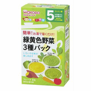 Bột ăn dặm Wakodo 3 vị : rau củ tổng hợp cho bé 5M+ date 2021