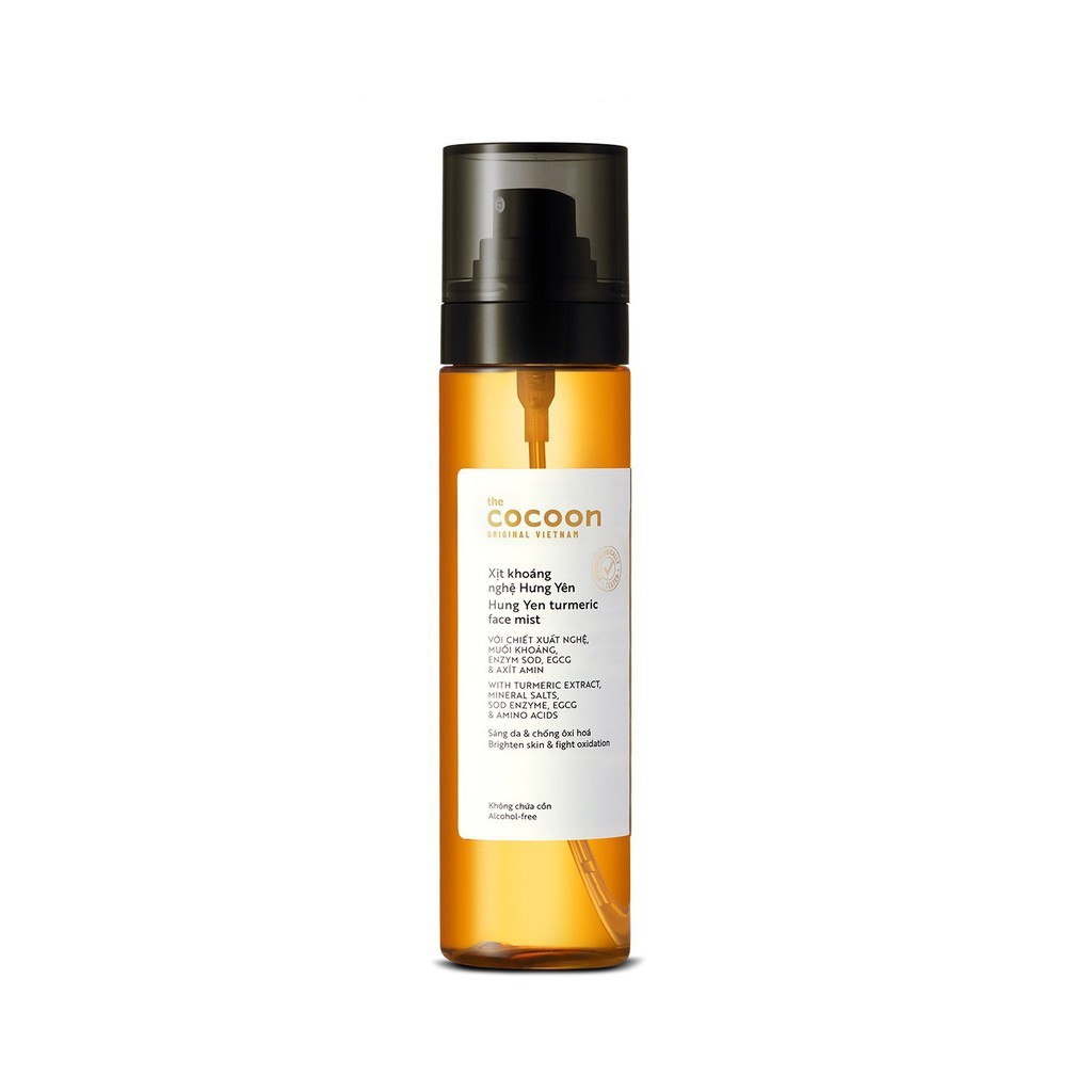 Xịt Khoáng Nghệ Hưng Yên Cocoon Turmeric Face Mist giúp sáng da và ngăn ngừa oxy hóa 130ml