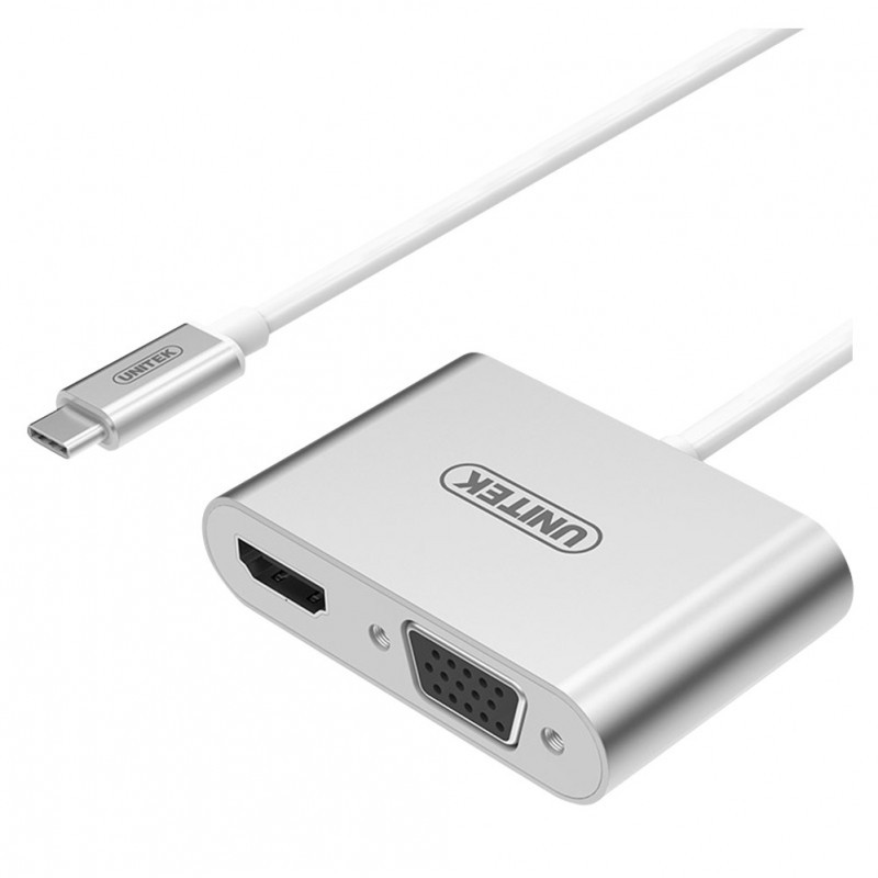 Cáp chuyển đổi Type-C -> HDMI+VGA Unitek Y-V100SL