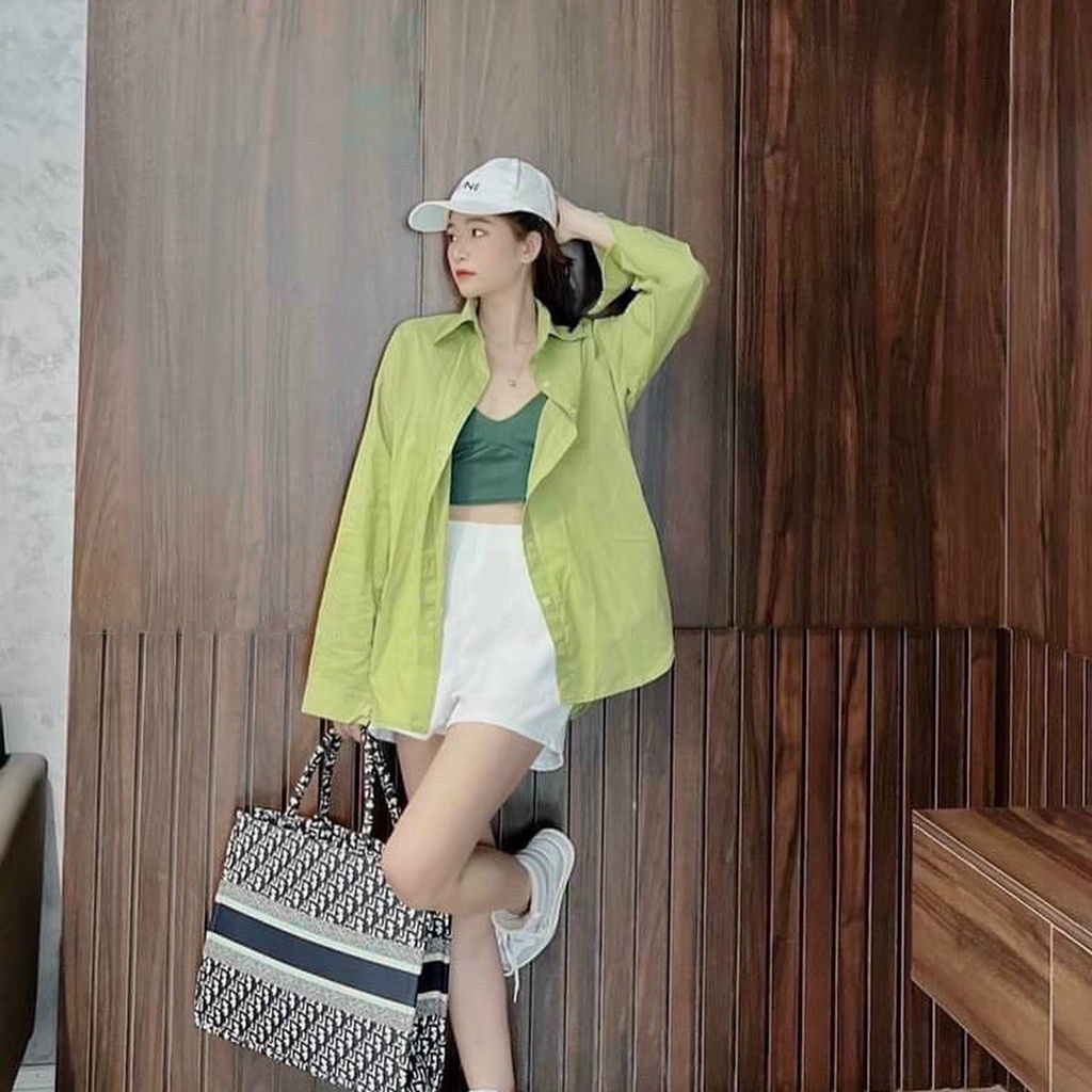 Set áo sơ mi+ áo bra+ quần sort cá tính phong cách thời trang XUKA DRESS