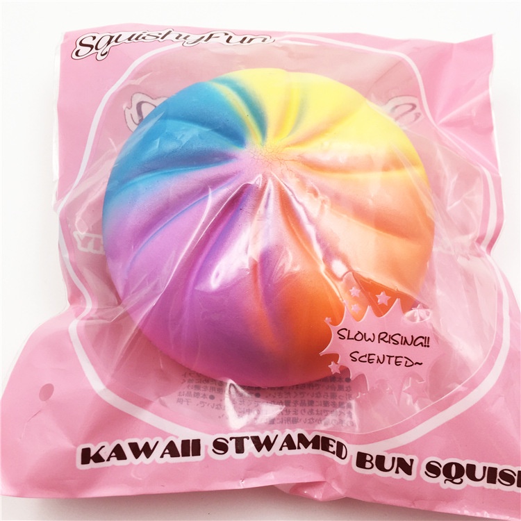Squishy Lớn JUMBO Hình bánh bao 7 sắc Đồ Chơi Xốp Giảm Stress Hình mềm mịn dễ Thương đàn hồi Cho Bé
