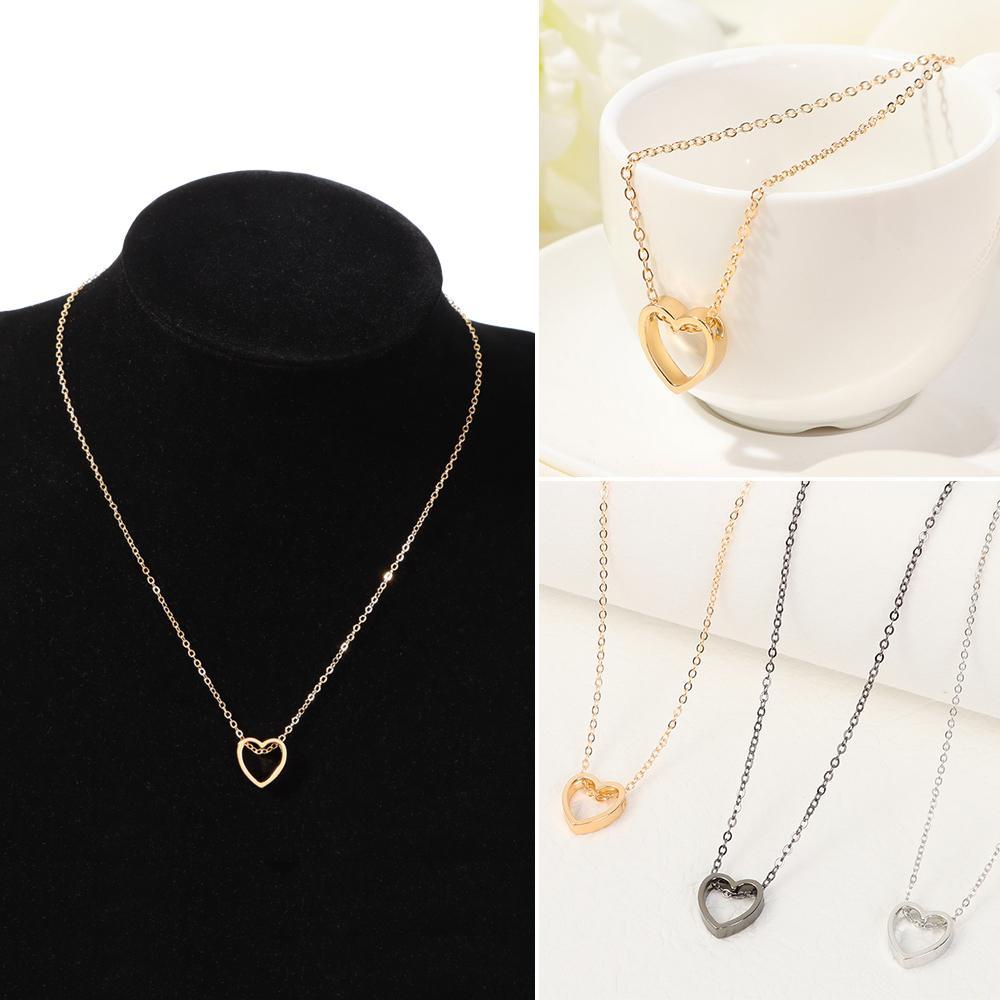 Dây Chuyền Choker Bằng Thép Không Gỉ Mặt Trái Tim Thời Trang Cho Nữ